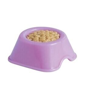 American Girl Doll HAMSTER FOOD DISH Pet Food Purple Bowl Square Treats
